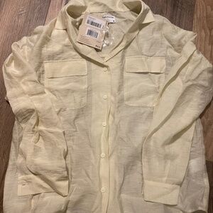 Frank and Oak sheer blouse